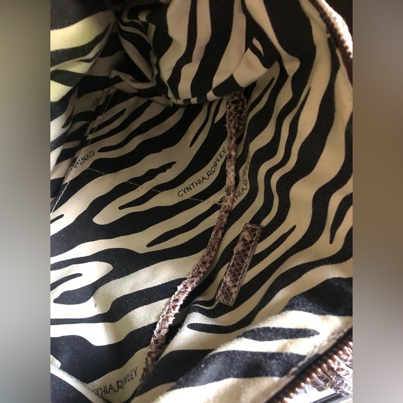 Cynthia Rowley Snakeskin Leather Satchel - Picture 12 of 15